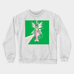 Celesty Healing Angel from the Book Sacred Crystal Pyramid Crewneck Sweatshirt